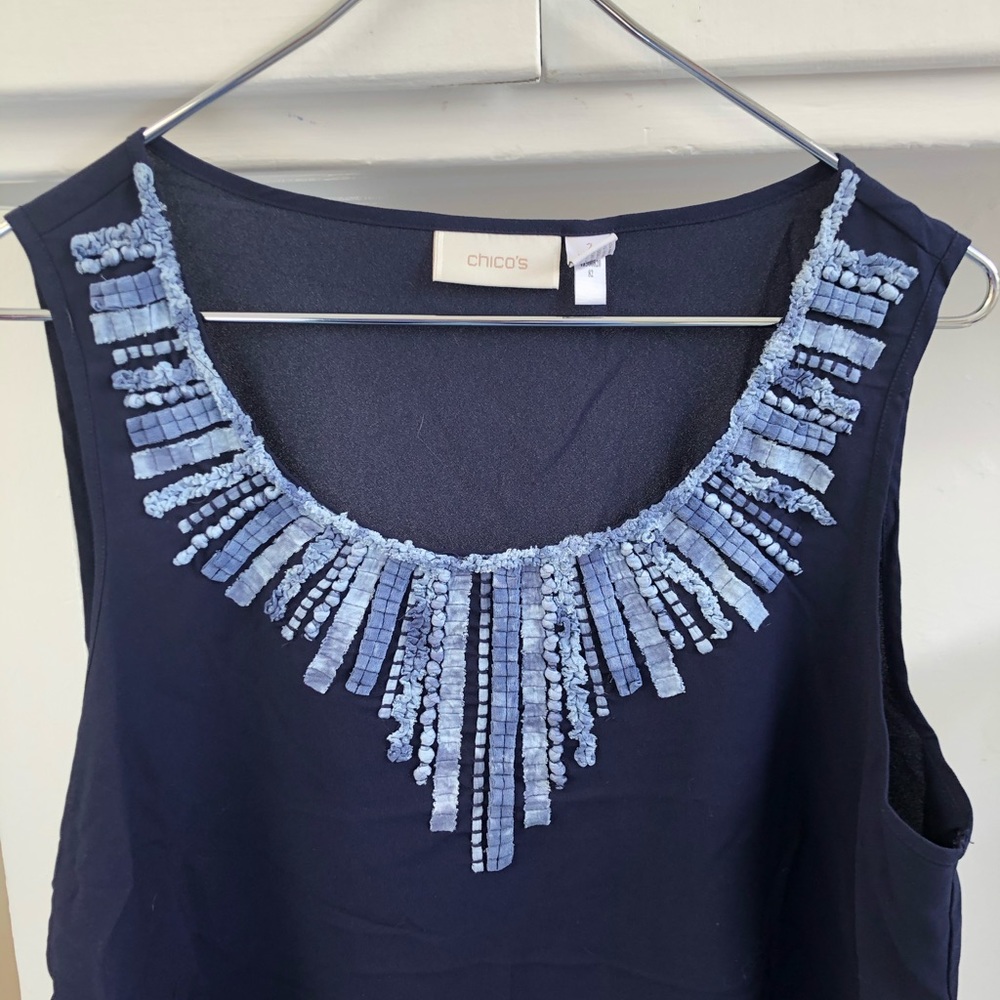 REDUCED!!! Chico’s blue sleeveless blouse